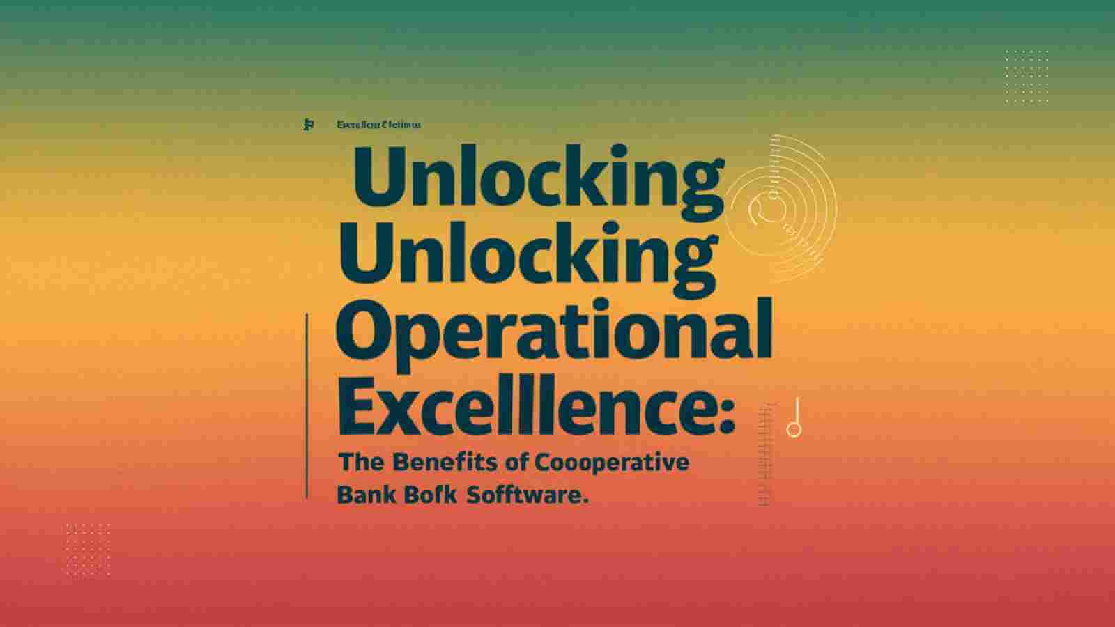 Unlocking Operational Excellence: The Benefits of Cooperative Bank Software